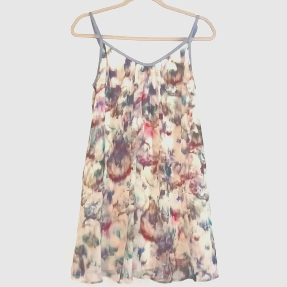 Lavender Brown "Watercolor Floral" Mini Dress in Size XS (NWT) - Picture 1 of 10